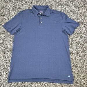 Lilly Pulitzer  Southern Tide Polo Shirt Mens Large Blue Golf Stretch Pullover